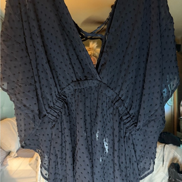 Black sheer swim cover up size xl - Picture 2 of 4